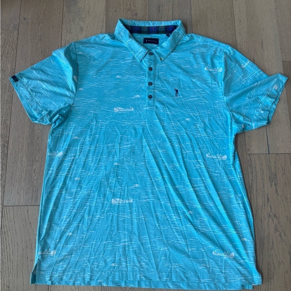 William Murray golf Mens Row Boat Polo Blue XXL